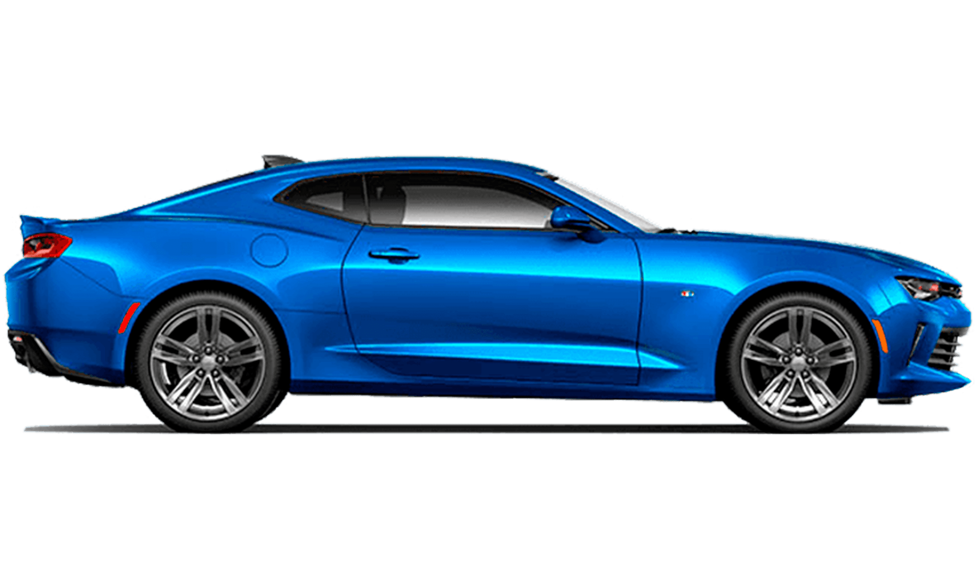 Imagen ilustrativa del perfil del vehículo Chevrolet Camaro en color azul